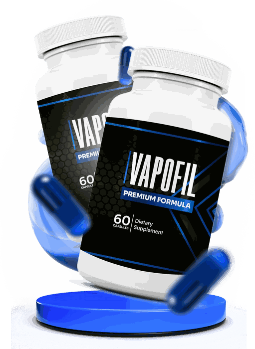 Two bottles of VapoFil Premium Formula